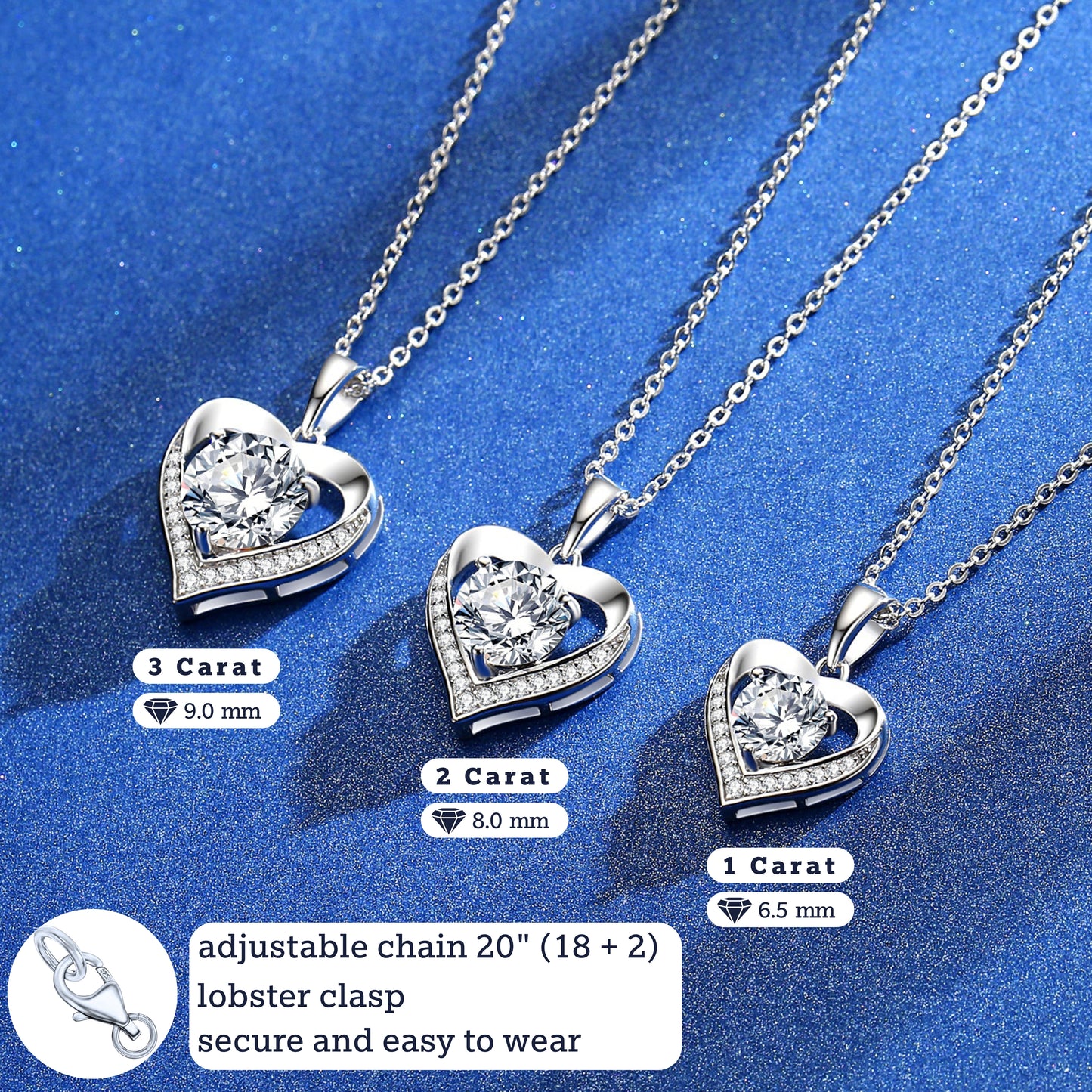 Lunella Heart Moissanite Necklace | Premium Gift Set